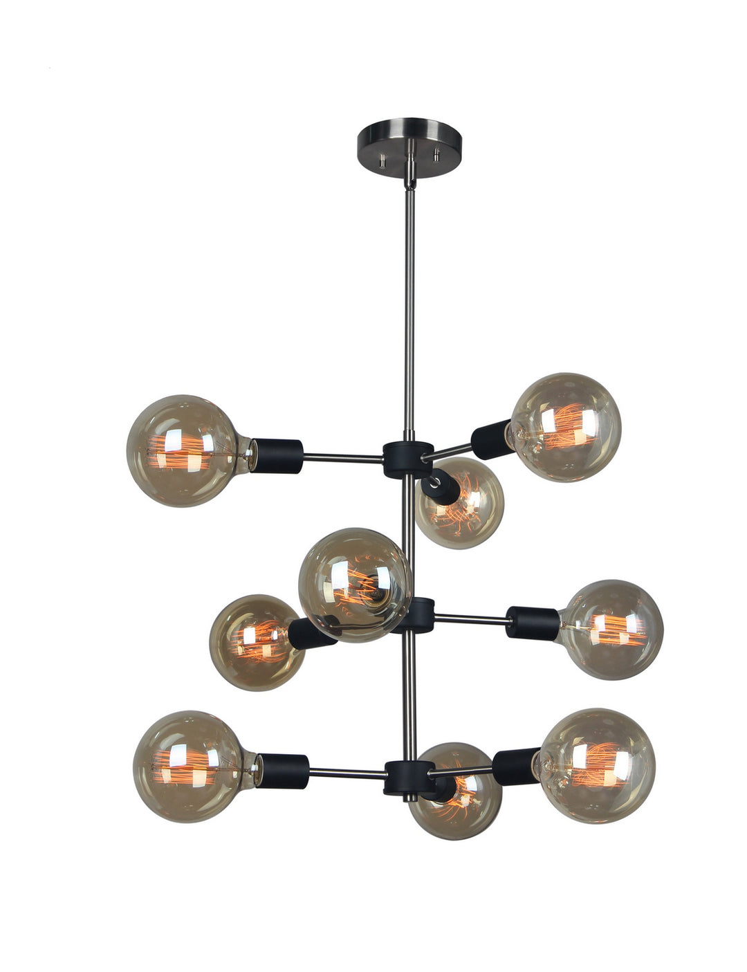 Woodbridge Ethan 16120STB-G125 Chandelier Light - Satin Nickel/Black