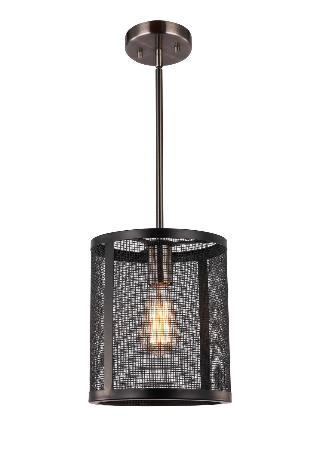 Woodbridge Drake 18023BAN-ST64 Pendant Light - Antique Nickel/ Black