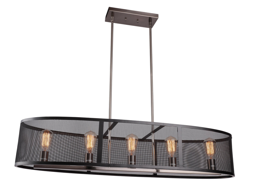 Woodbridge Drake 18027BAN-ST64 Pendant Light - Antique Nickel/ Black