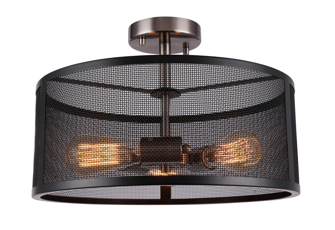 Woodbridge Drake 18035BAN-ST64 Ceiling Light - Antique Nickel/ Black