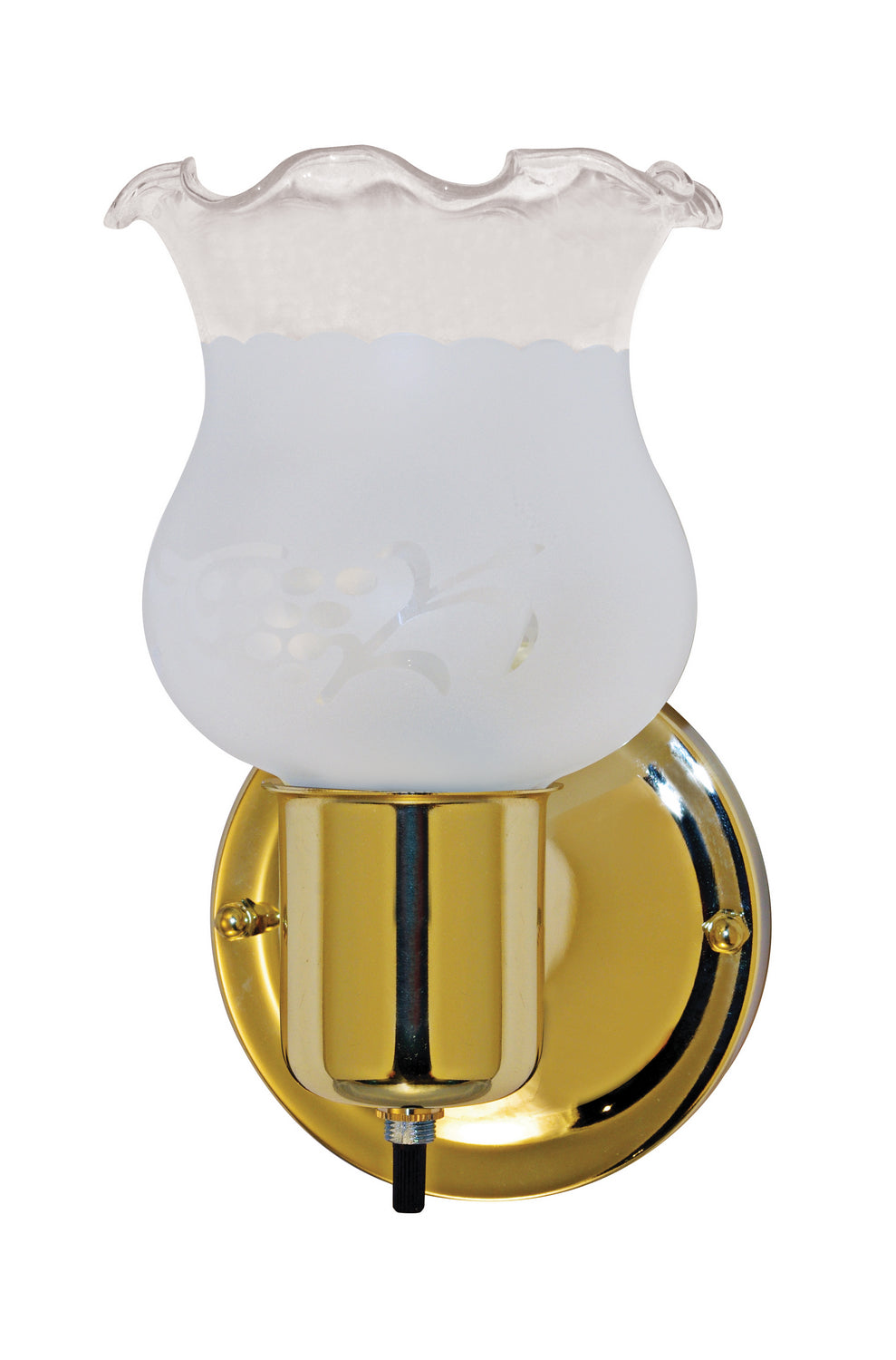 Nuvo 60-6097 Wall Light - Polished Brass / Frosted Grape