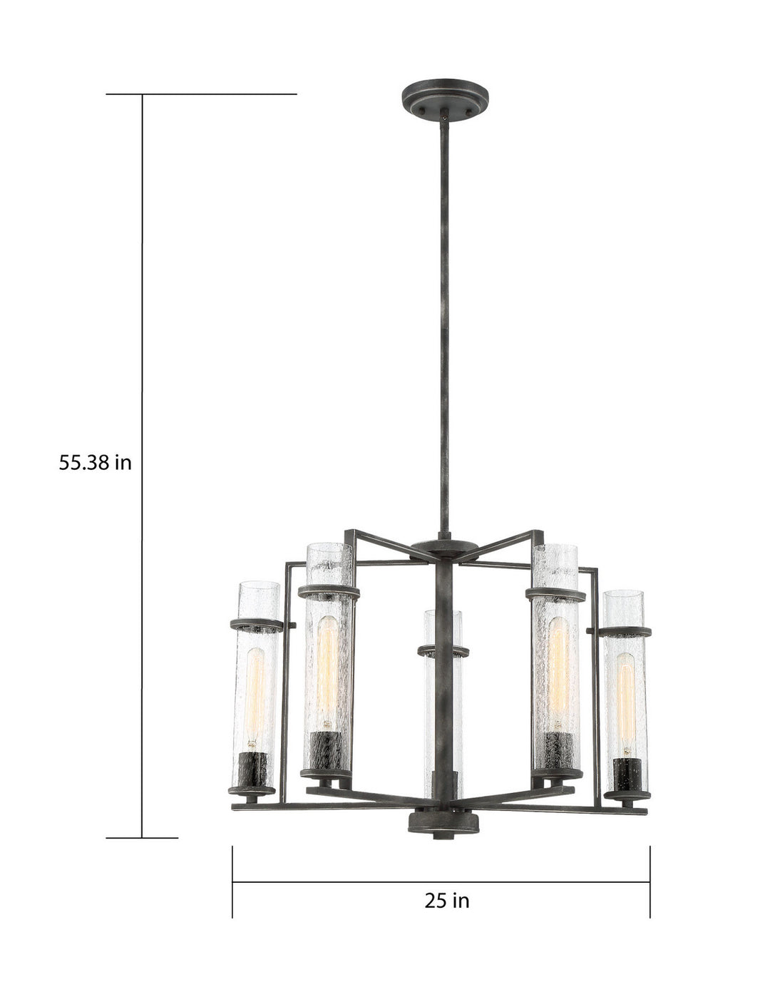 Nuvo Donzi 60-6385 Chandelier Light - Iron Black