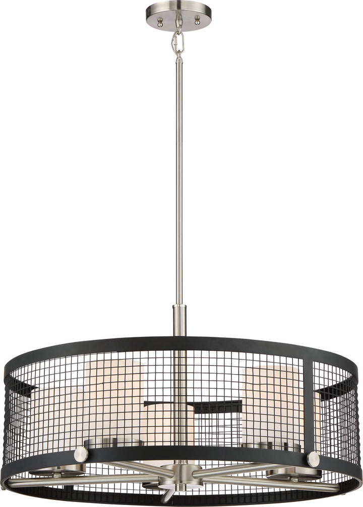 Nuvo Pratt 60-6454 Pendant Light - Black / Brushed Nickel Accents