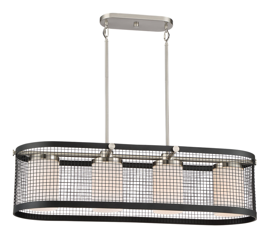 Nuvo Pratt 60-6455 Pendant Light - Black / Brushed Nickel Accents