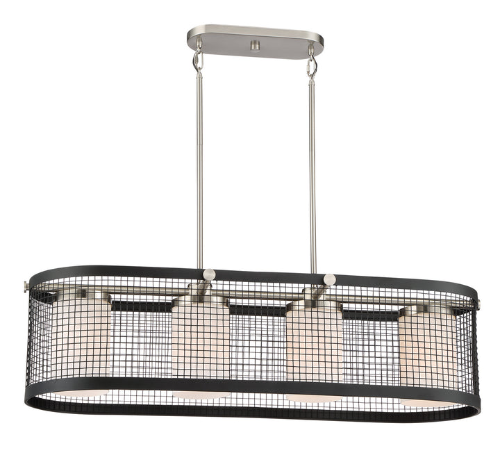 Nuvo Pratt 60-6455 Pendant Light - Black / Brushed Nickel Accents