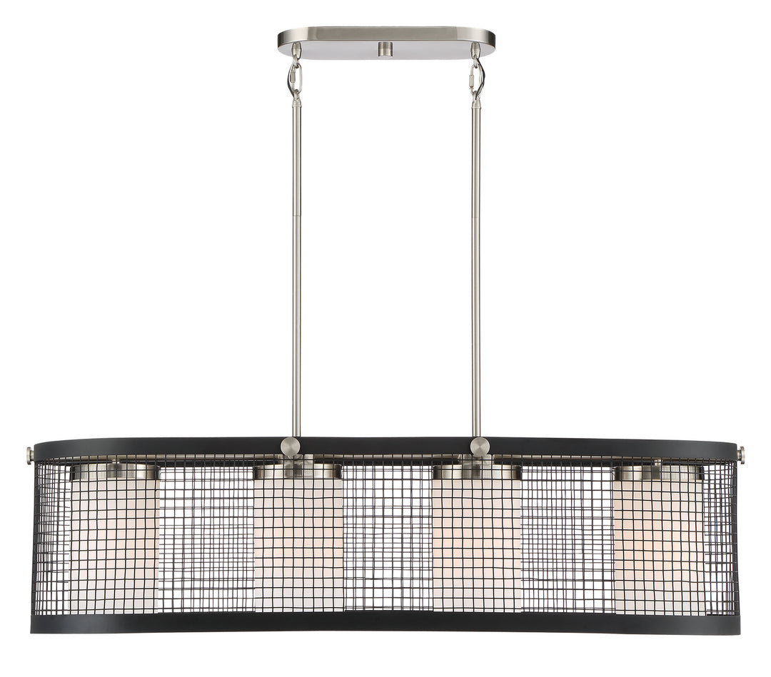 Nuvo Pratt 60-6455 Pendant Light - Black / Brushed Nickel Accents