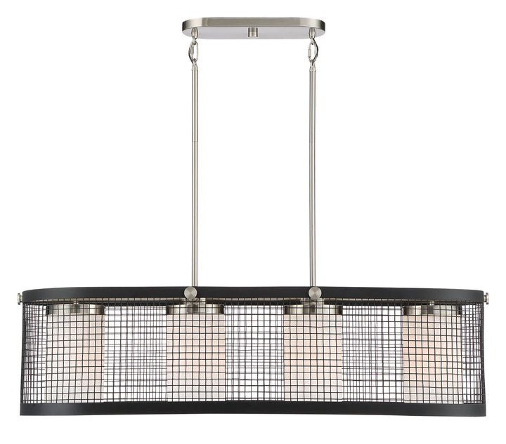 Nuvo Pratt 60-6455 Pendant Light - Black / Brushed Nickel Accents