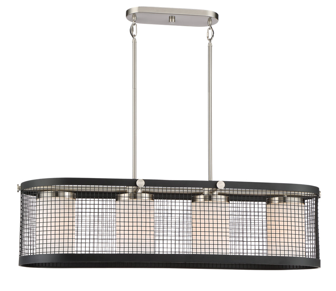 Nuvo Pratt 60-6455 Pendant Light - Black / Brushed Nickel Accents