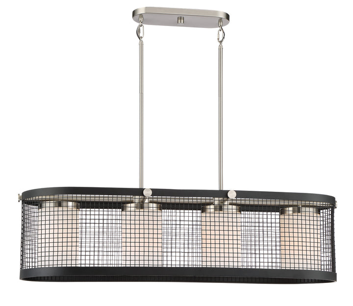 Nuvo Pratt 60-6455 Pendant Light - Black / Brushed Nickel Accents