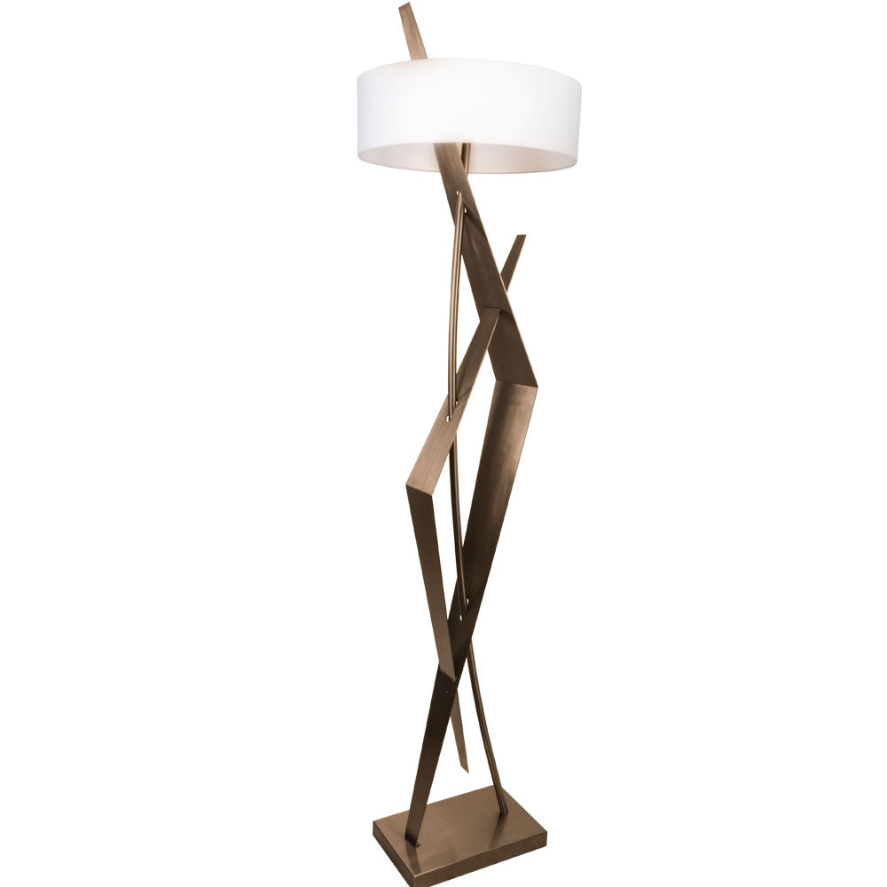 Van Teal Lighting 723781 Gold Coast Three Light Floor Lamp Torchiere Lamp Gold, Champ, Gld Leaf