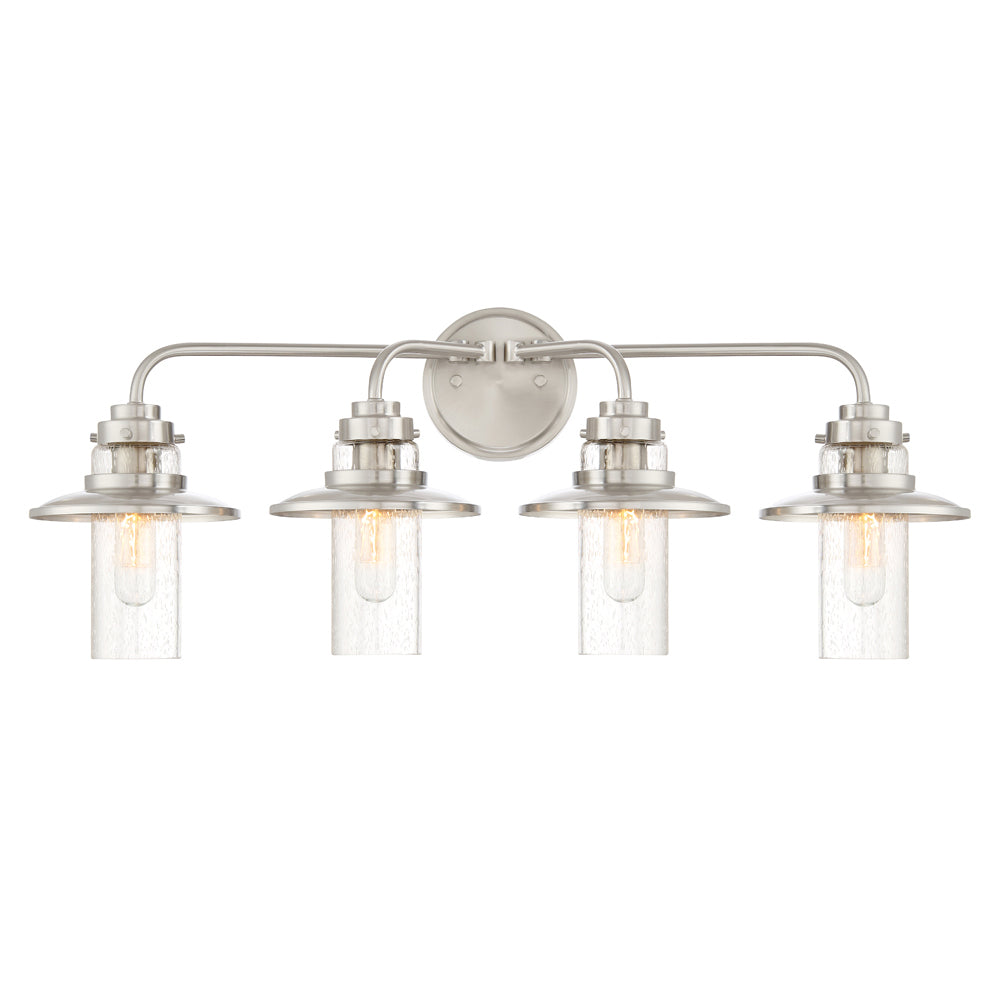 Designers Fountain Dover 91504-SP Bath Vanity Light 30 in. wide - Satin Platinum