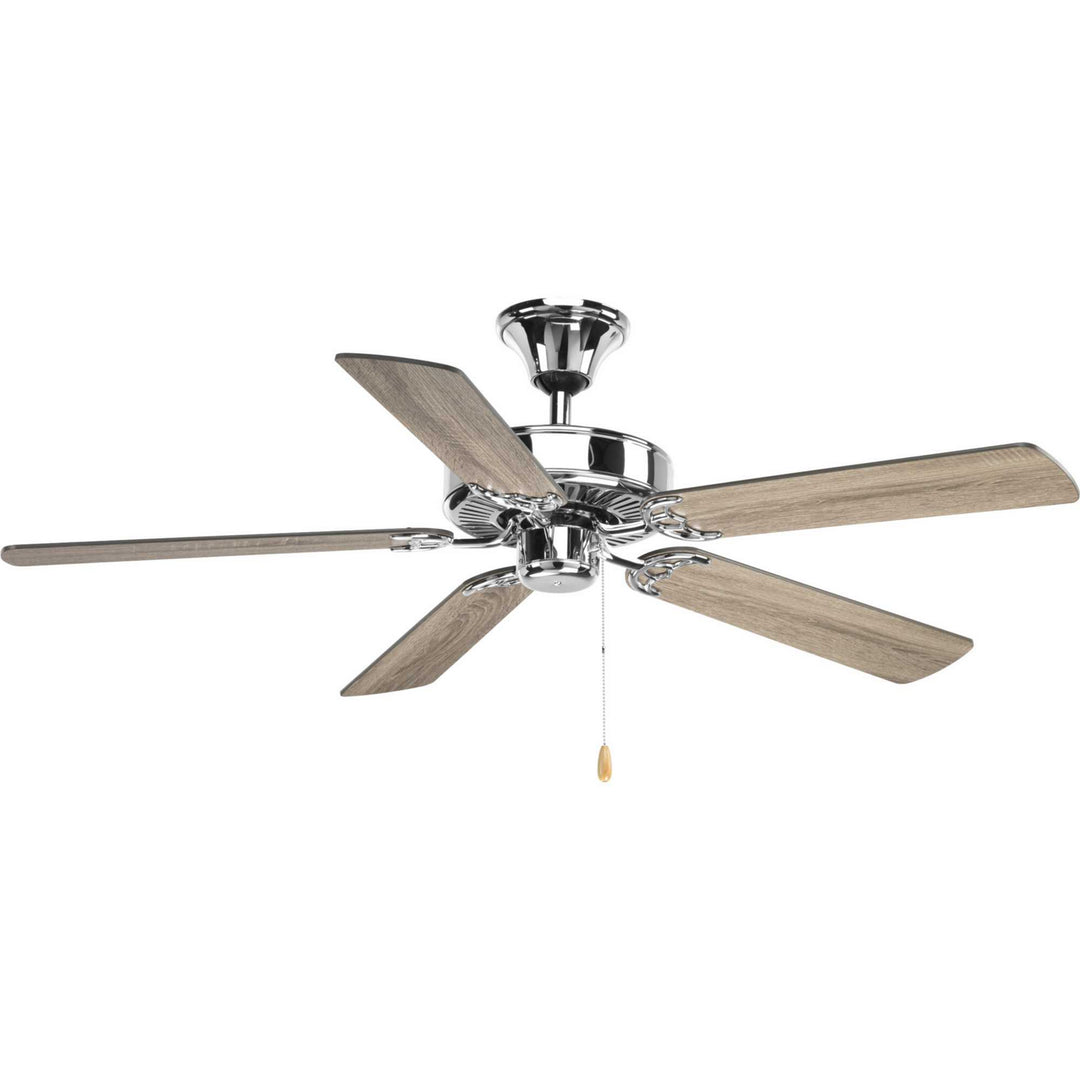 Progress Airpro P2501-15 Ceiling Fan - Polished Chrome, Driftwood, Black/