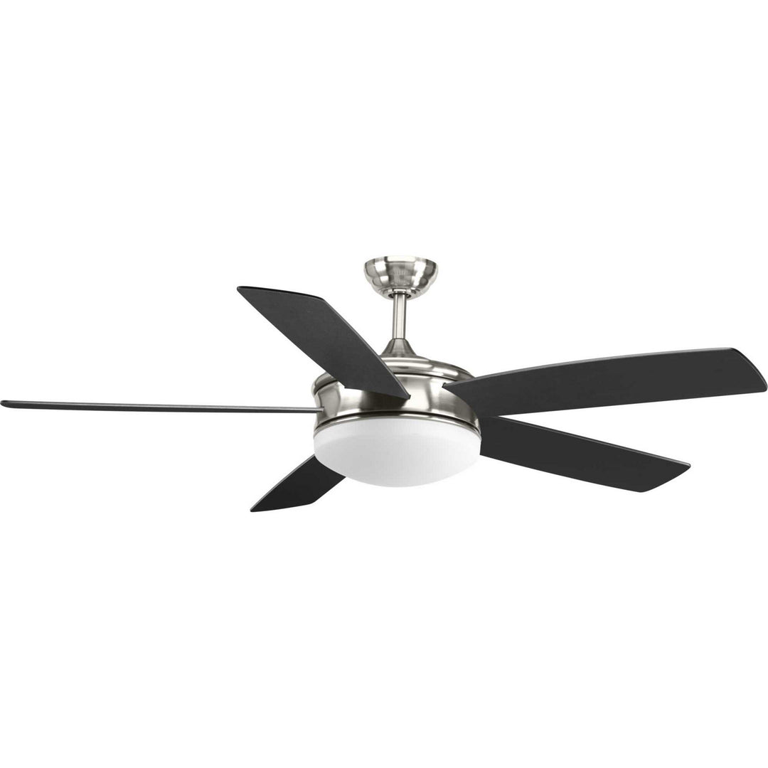 Progress Fresno P2548-0930K Ceiling Fan - Brushed Nickel, Silver, Black/