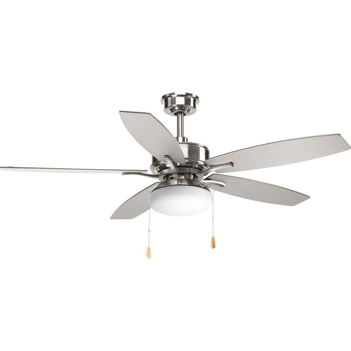 Progress Billows P2552-09 Ceiling Fan - Brushed Nickel, Silver, Whitewashed Grey/