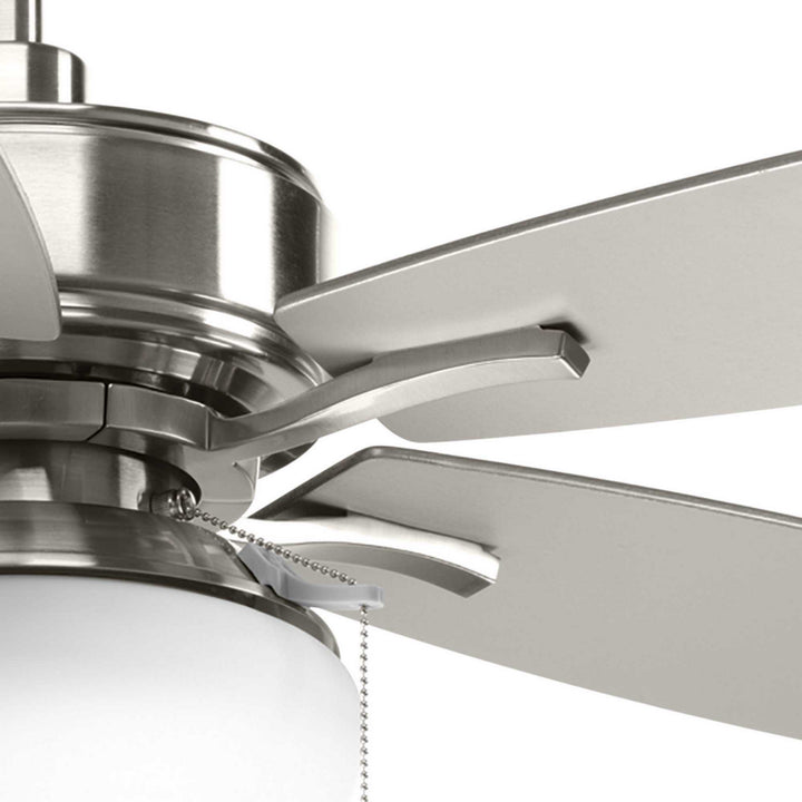 Progress Billows P2552-09 Ceiling Fan - Brushed Nickel, Silver, Whitewashed Grey/