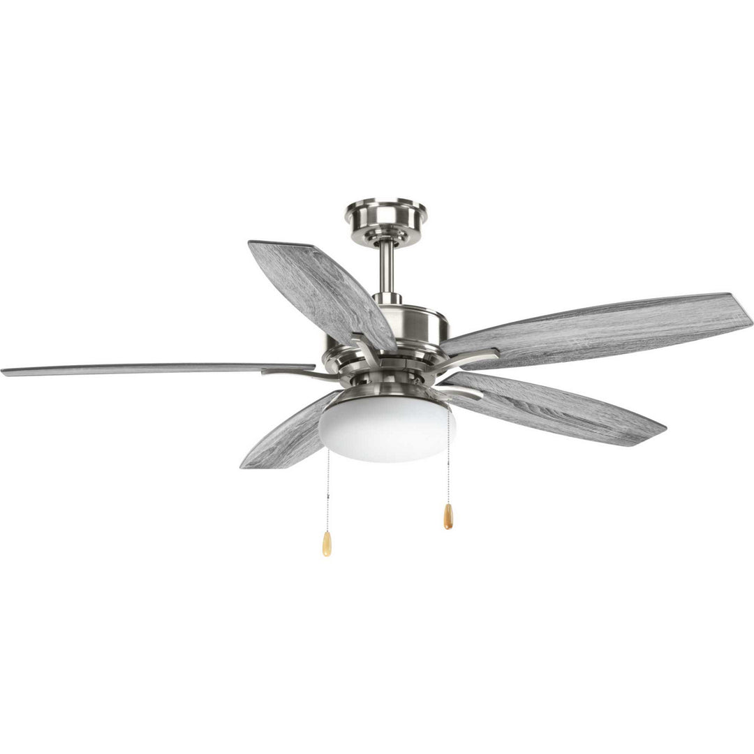 Progress Billows P2552-09 Ceiling Fan - Brushed Nickel, Silver, Whitewashed Grey/