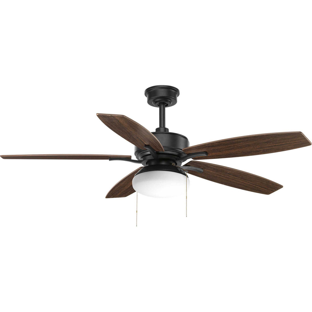 Progress Billows P2552-80 Ceiling Fan - Forged Black, Medium Cherry, Toasted Oak/