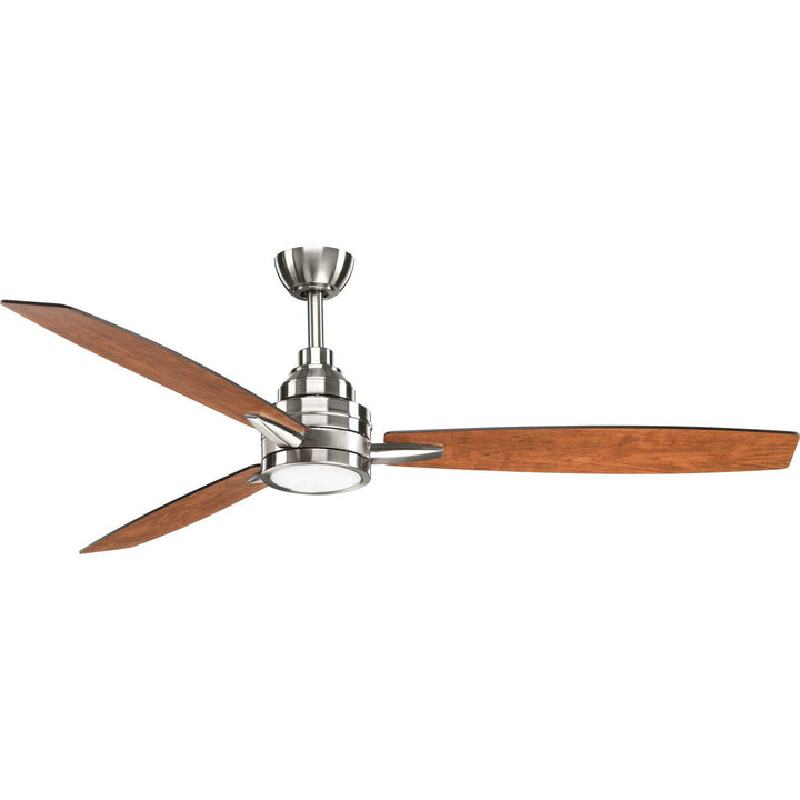 Progress Gaze P2554-0930K Ceiling Fan - Brushed Nickel, Silver, Cherry/