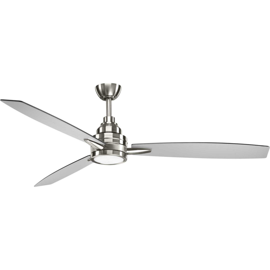 Progress Gaze P2554-0930K Ceiling Fan - Brushed Nickel, Silver, Cherry/