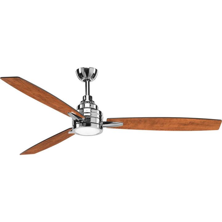 Progress Gaze P2554-1530K Ceiling Fan - Polished Chrome, Whitewashed Grey, Cherry/