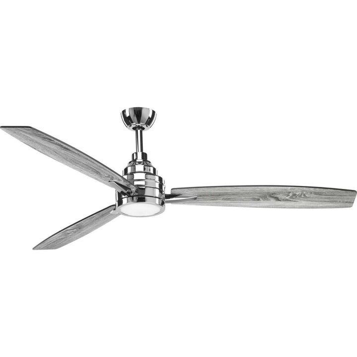 Progress Gaze P2554-1530K Ceiling Fan - Polished Chrome, Whitewashed Grey, Cherry/