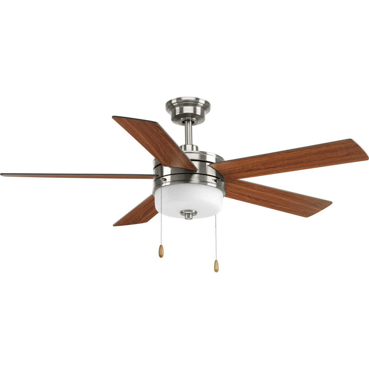 Progress Verada P2558-0930K Ceiling Fan - Brushed Nickel, Medium Cherry, American Walnut/