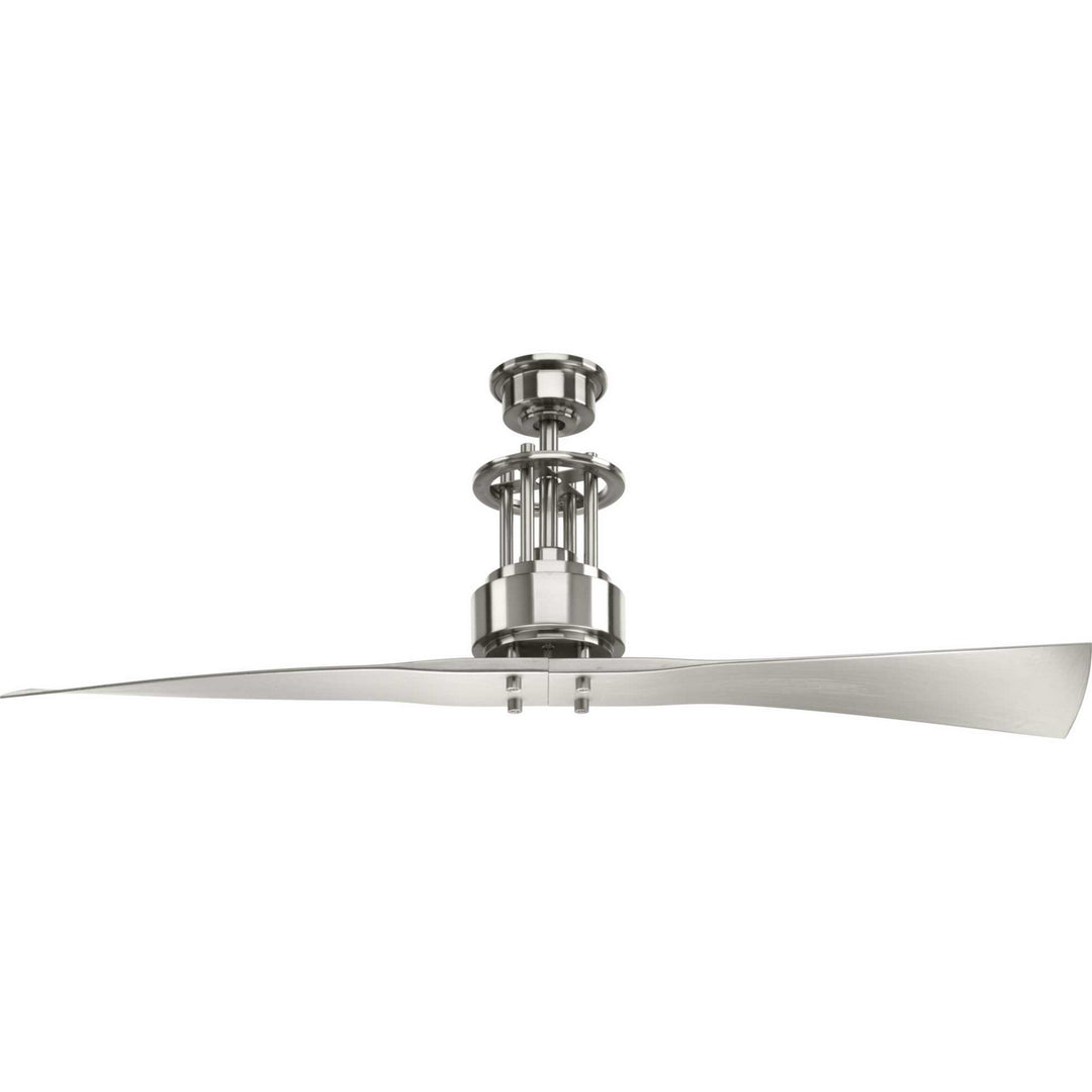 Progress Spades P2570-09 Ceiling Fan - Brushed Nickel, Silver/