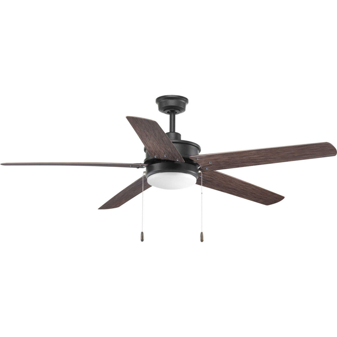 Progress Whirl P2574-8030K Ceiling Fan - Forged Black, Toasted Oak/