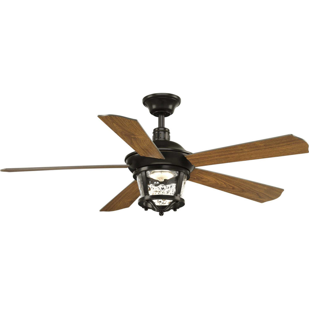 Progress Smyrna P2576-2030K Ceiling Fan - Antique Bronze, Walnut/