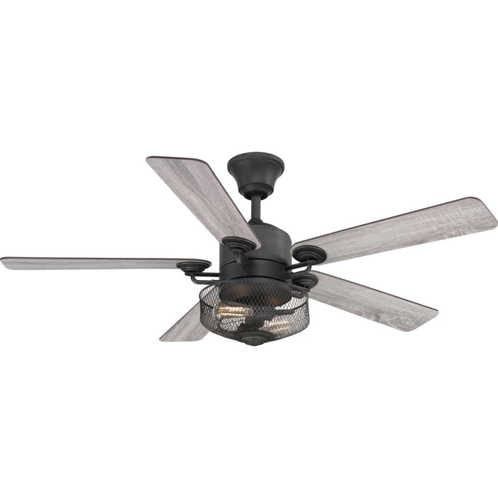 Progress Greer P2584-71 Ceiling Fan - Gilded Iron, Walnut, Driftwood/