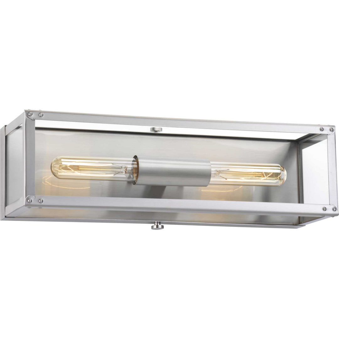 Progress Union Square P300135-135 Bath Vanity Light 16 in. wide - Stainless Steel
