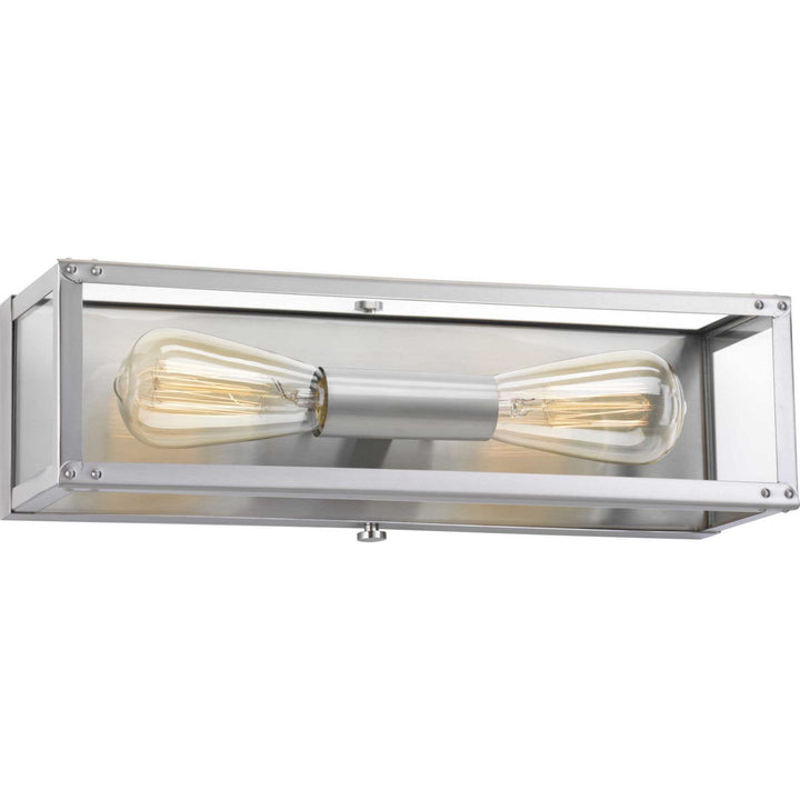 Progress Union Square P300135-135 Bath Vanity Light 16 in. wide - Stainless Steel
