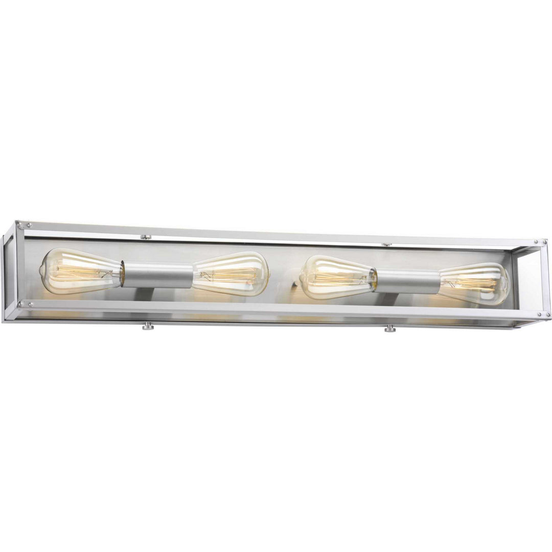Progress Union Square P300136-135 Bath Vanity Light 30 in. wide - Stainless Steel
