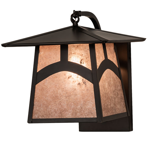 Meyda Tiffany Lighting 86834 Stillwater One Light Wall Sconce Outdoor Bronze / Dark