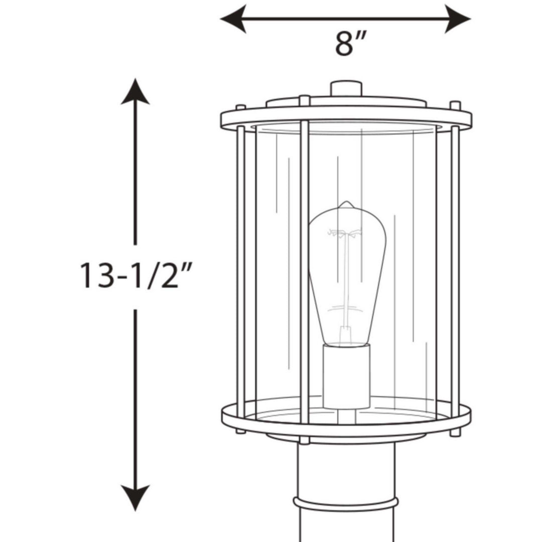 Progress Lighting P540020-020 Gunther One Light Post Lantern Outdoor Bronze / Dark
