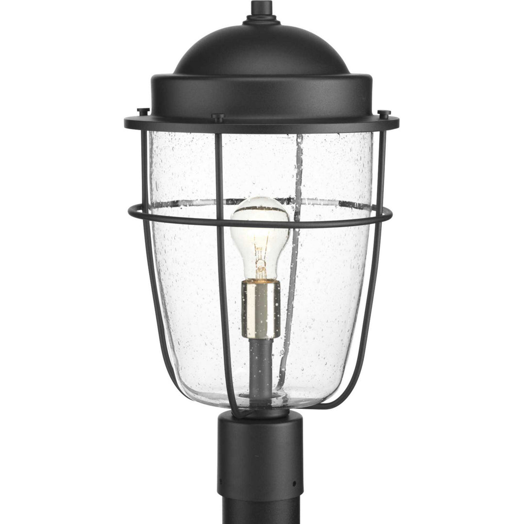 Progress Lighting P540025-031 Holcombe One Light Post Lantern Outdoor Black