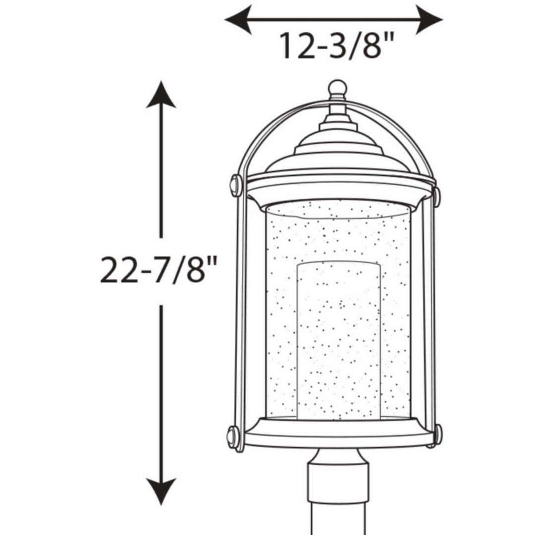 Progress Lighting P540026-020-30 Whitacre One Light Post Lantern Outdoor Bronze / Dark