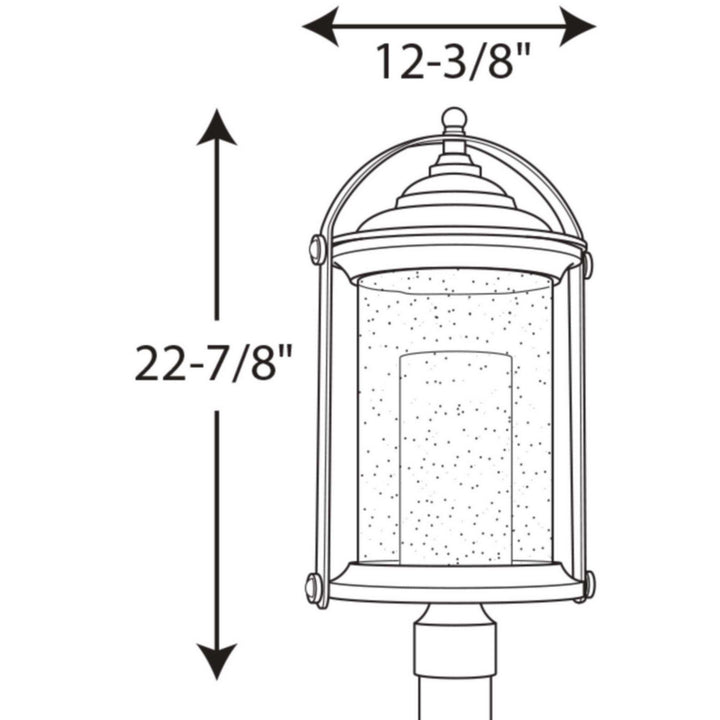 Progress Lighting P540026-020-30 Whitacre One Light Post Lantern Outdoor Bronze / Dark