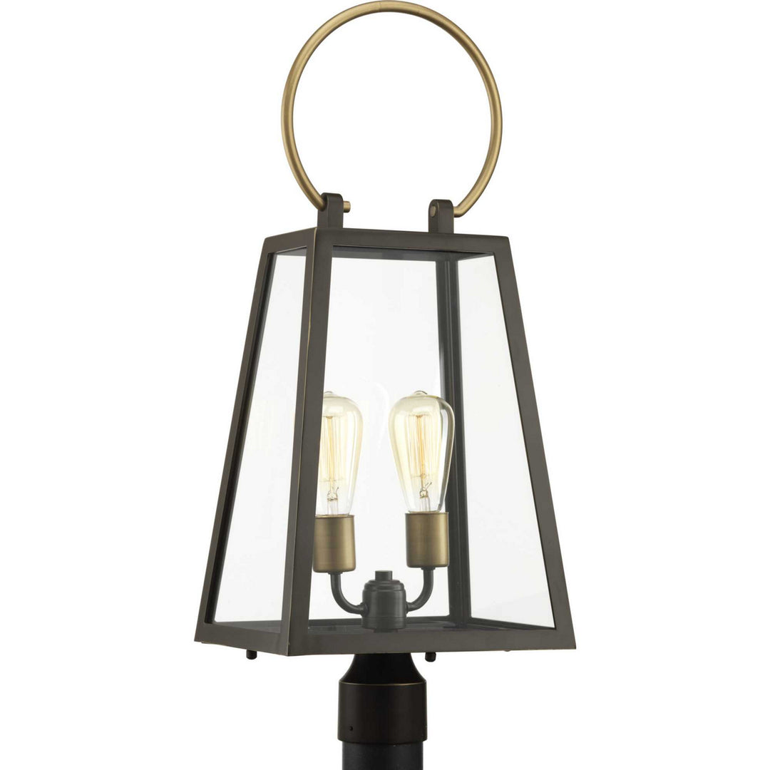 Progress Lighting P540028-020 Barnett Two Light Post Lantern Outdoor Bronze / Dark