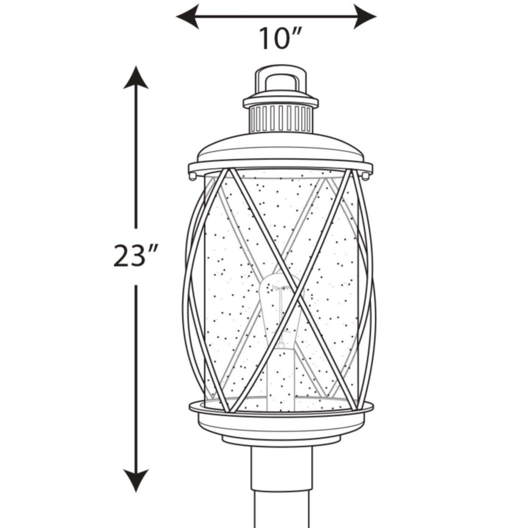 Progress Lighting P540029-031 Hollingsworth One Light Post Lantern Outdoor Black
