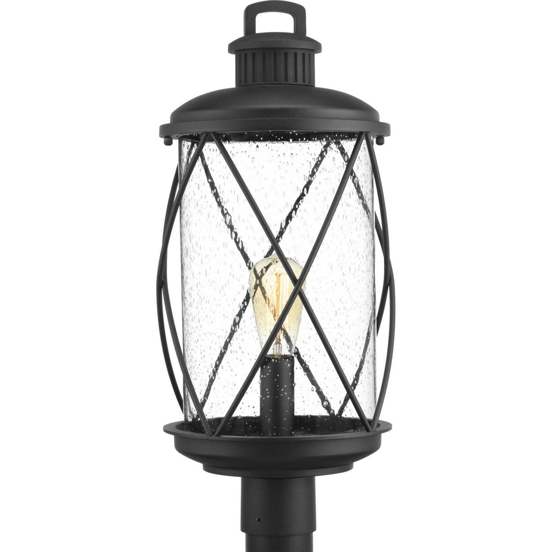 Progress Lighting P540029-031 Hollingsworth One Light Post Lantern Outdoor Black