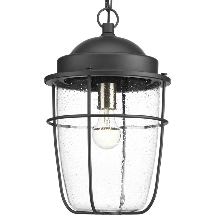 Progress Lighting P550025-031 Holcombe One Light Hanging Lantern Outdoor Black