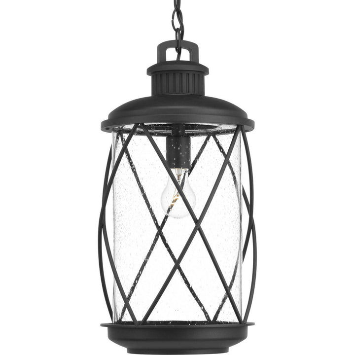 Progress Lighting P550029-031 Hollingsworth One Light Hanging Lantern Outdoor Black