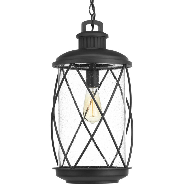 Progress Lighting P550029-031 Hollingsworth One Light Hanging Lantern Outdoor Black