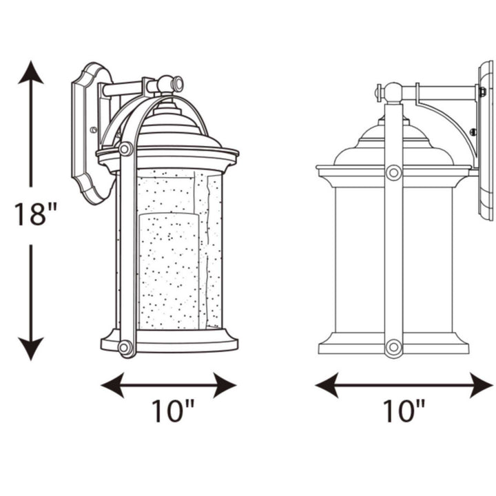 Progress Lighting P560069-020-30 Whitacre Led Led Wall Lantern Outdoor Bronze / Dark