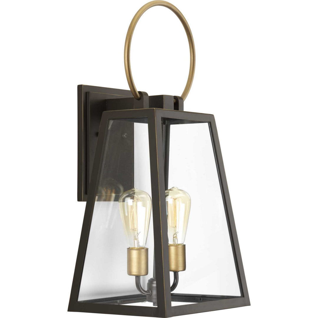 Progress Lighting P560079-020 Barnett Two Light Wall Lantern Outdoor Bronze / Dark
