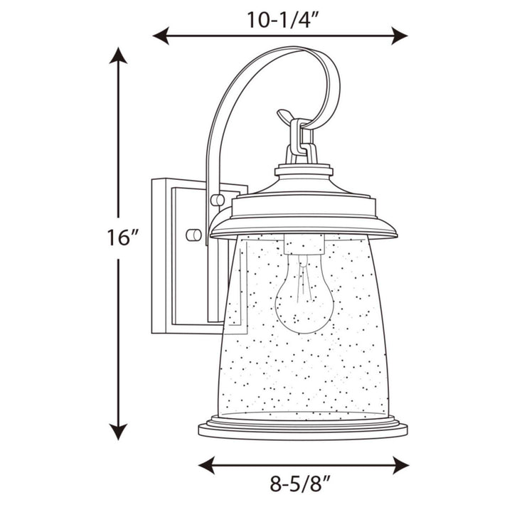 Progress Lighting P560084-020 Conover One Light Wall Lantern Outdoor Bronze / Dark