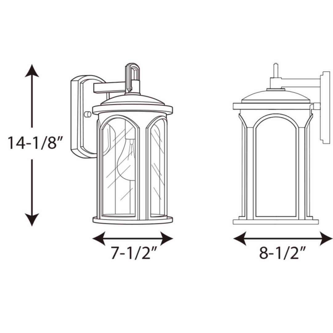 Progress Lighting P560088-020 Gables One Light Wall Lantern Outdoor Bronze / Dark