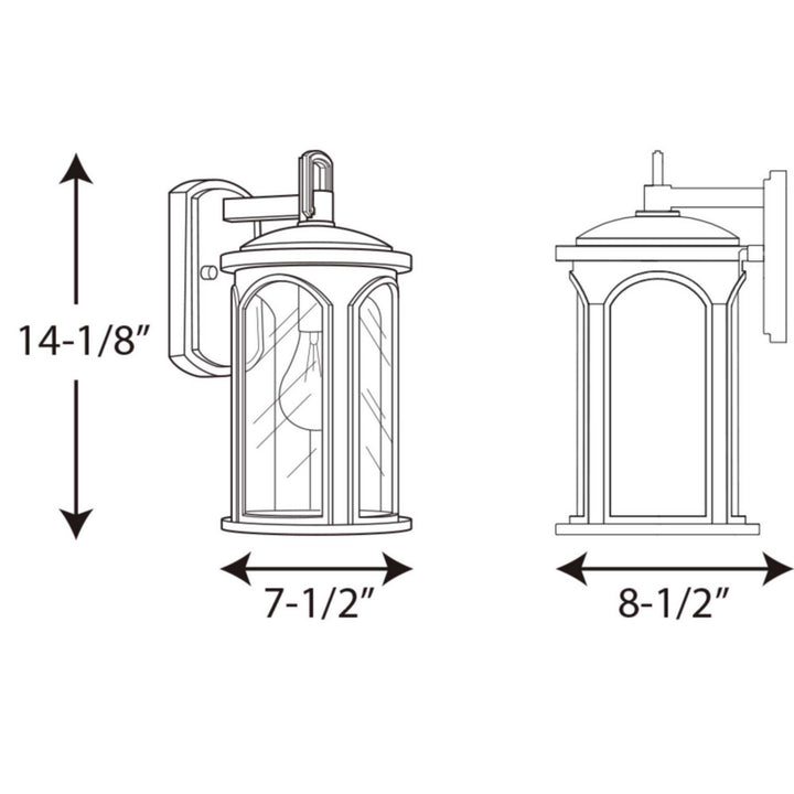 Progress Lighting P560088-020 Gables One Light Wall Lantern Outdoor Bronze / Dark