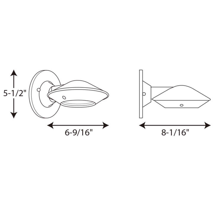 Progress Lighting P560090-082-30K Strata Led Led Wall Lantern Outdoor Gray